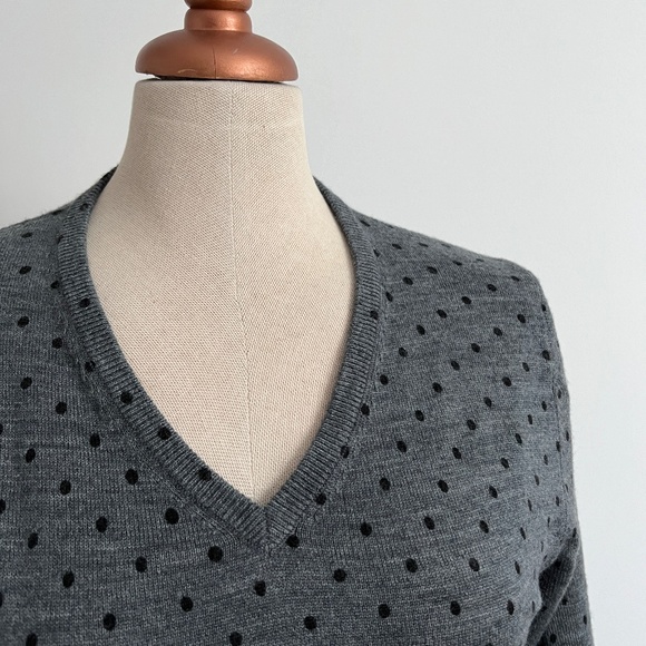 Martinique - Grey Wool V-Neck Long Sleeve Knit - Picture 9 of 11